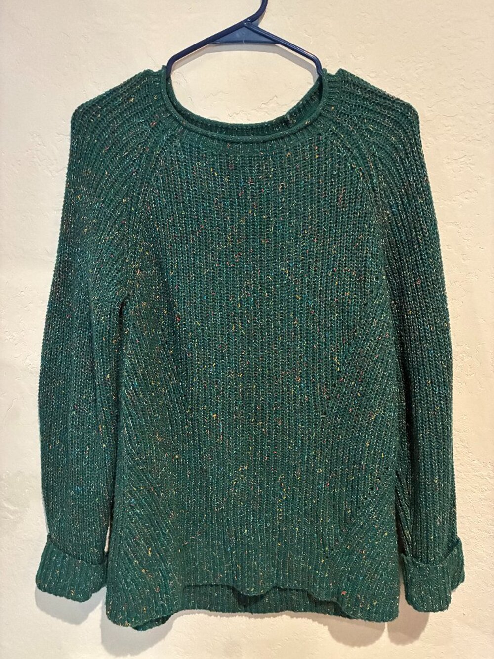 Style & Co. green speckled sweater